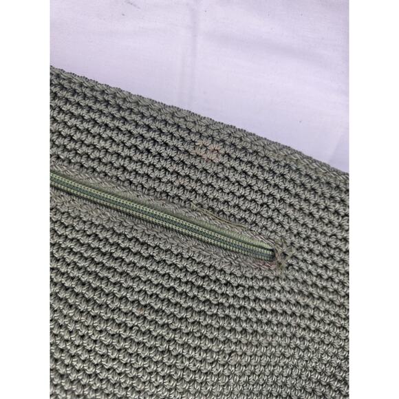 The Sak Crossbody Crochet Knit Shoulder Bag /Crossbody Purse Zip Closure Green - Picture 3 of 6